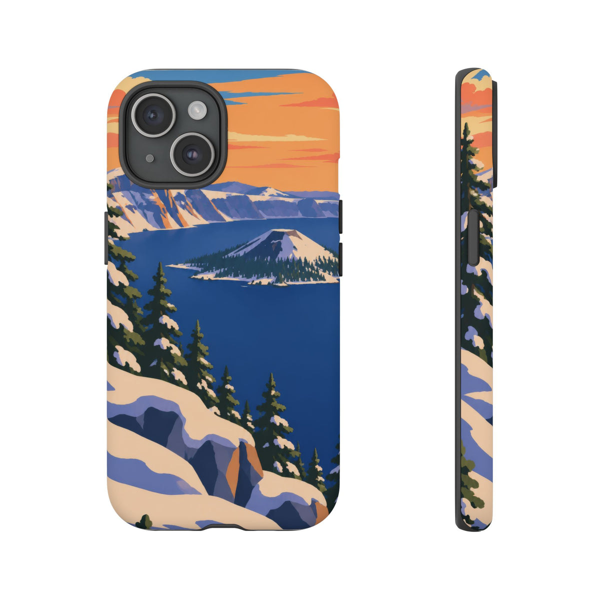 Crater Lake — Winter Caldera iPhone Tough Case