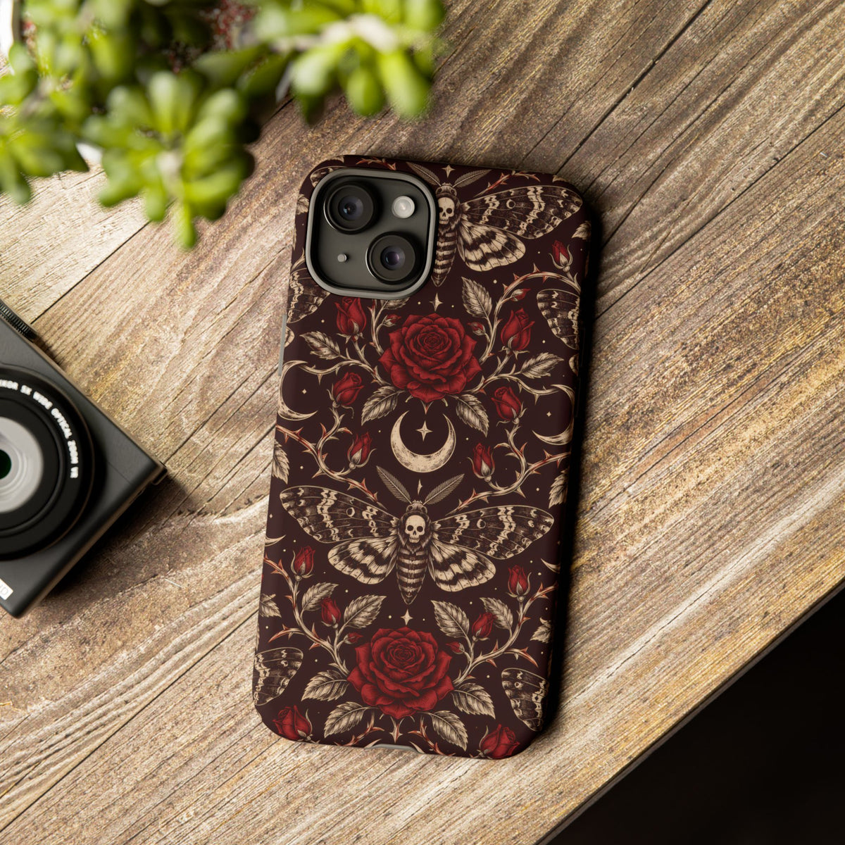 Velvet Moth Masquerade iPhone Tough Case | gothic moth
