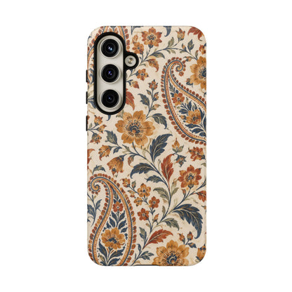 Saffron Heirloom Samsung Galaxy Tough Case | Floral Paisley on Ivory