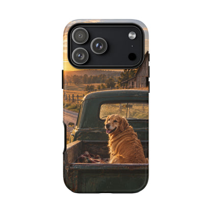 Sunday Road Golden iPhone Tough Case | golden retriever