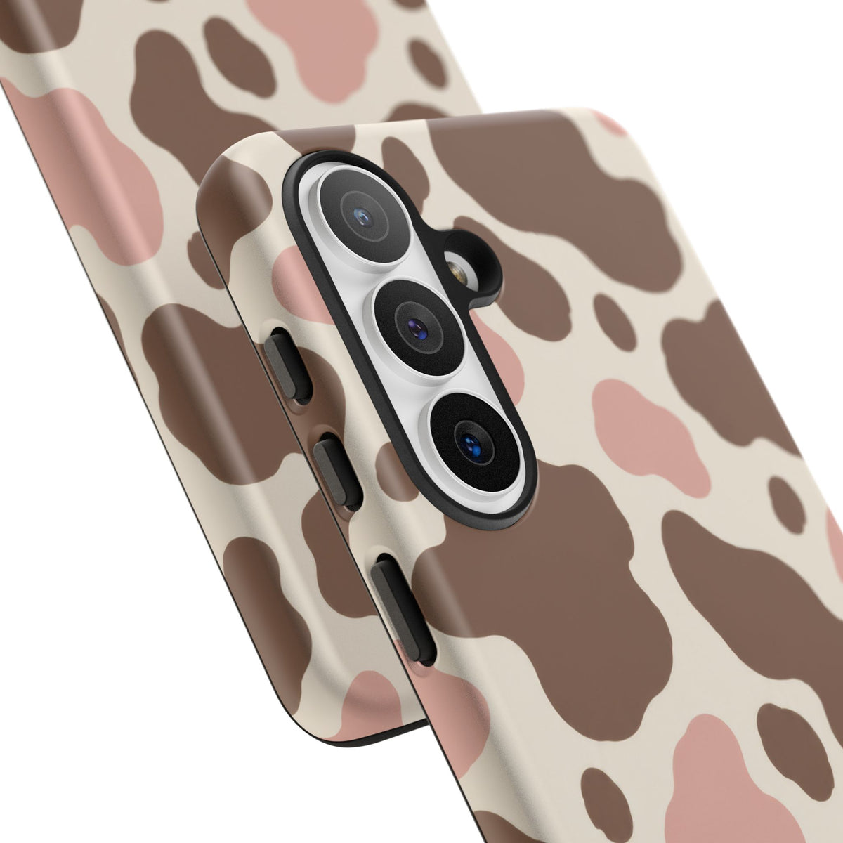 Mocha Blush Samsung Galaxy Tough Case | Brown & Pink Cow Print