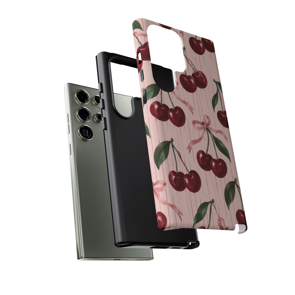 Cherry Ribbon Samsung Galaxy Tough Case | cherry print