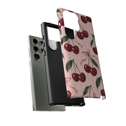 Cherry Ribbon Samsung Galaxy Tough Case | cherry print