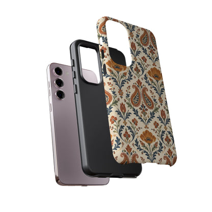 Terracotta Arabesque Samsung Galaxy Tough Case | Terracotta Floral Paisley
