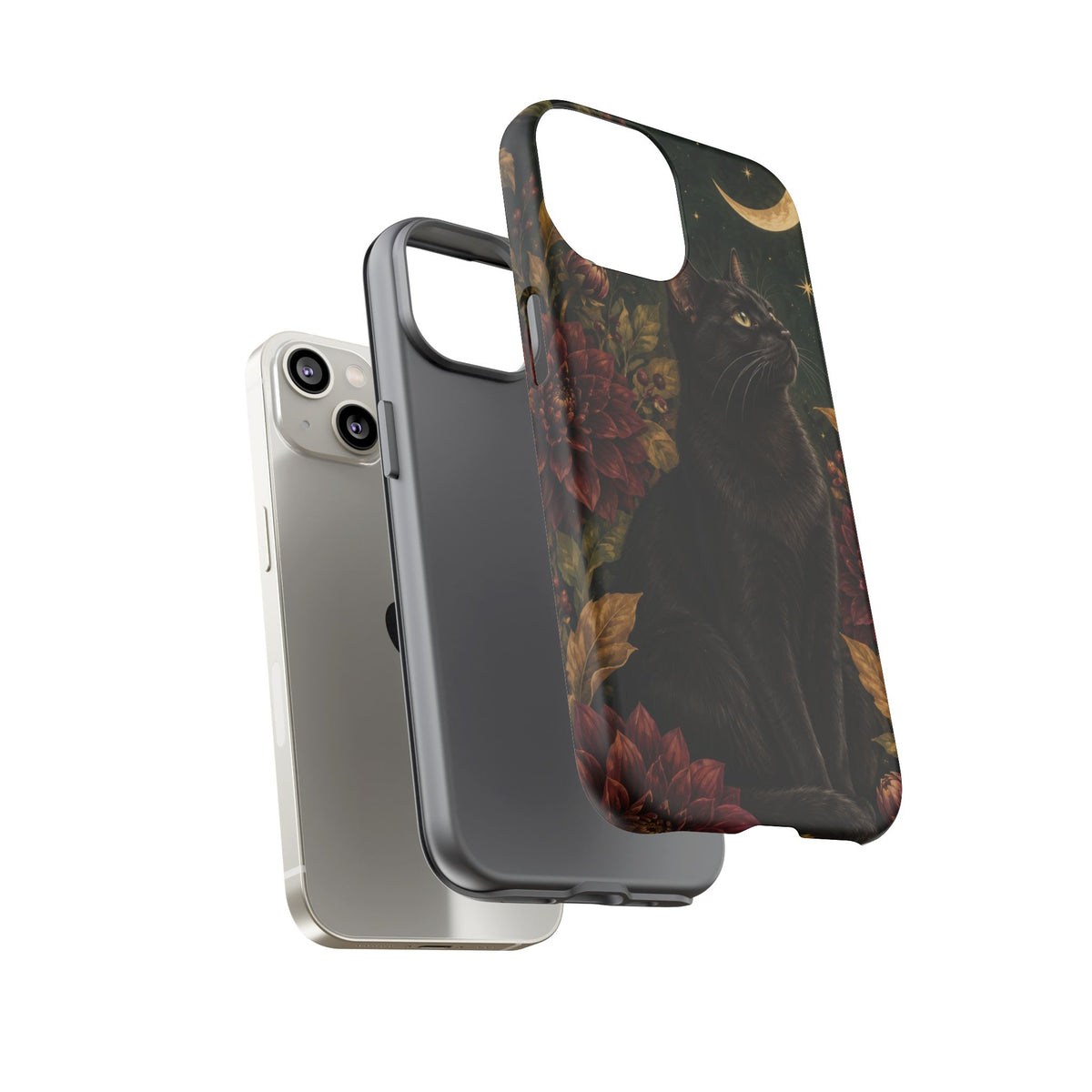 Midnight Familiar iPhone Tough Case | black cat