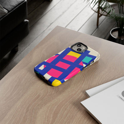 Chromatic Mischief iPhone Tough Case | Geometric Color Block Art
