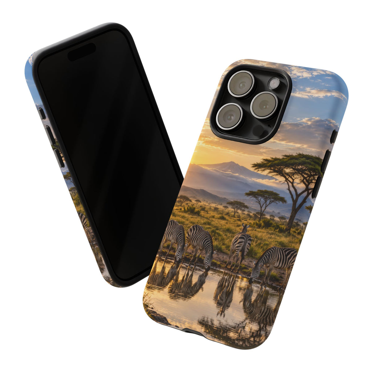 Zebra Water Mirror iPhone Tough Case | zebra safari