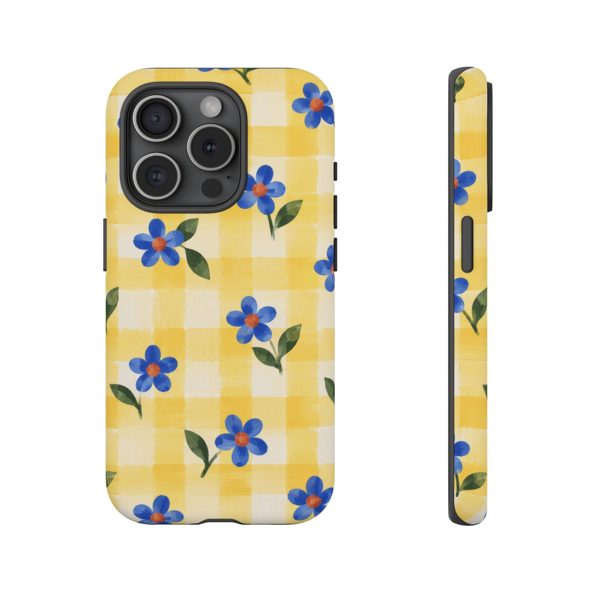 Buttercup Picnic iPhone Tough Case | yellow gingham