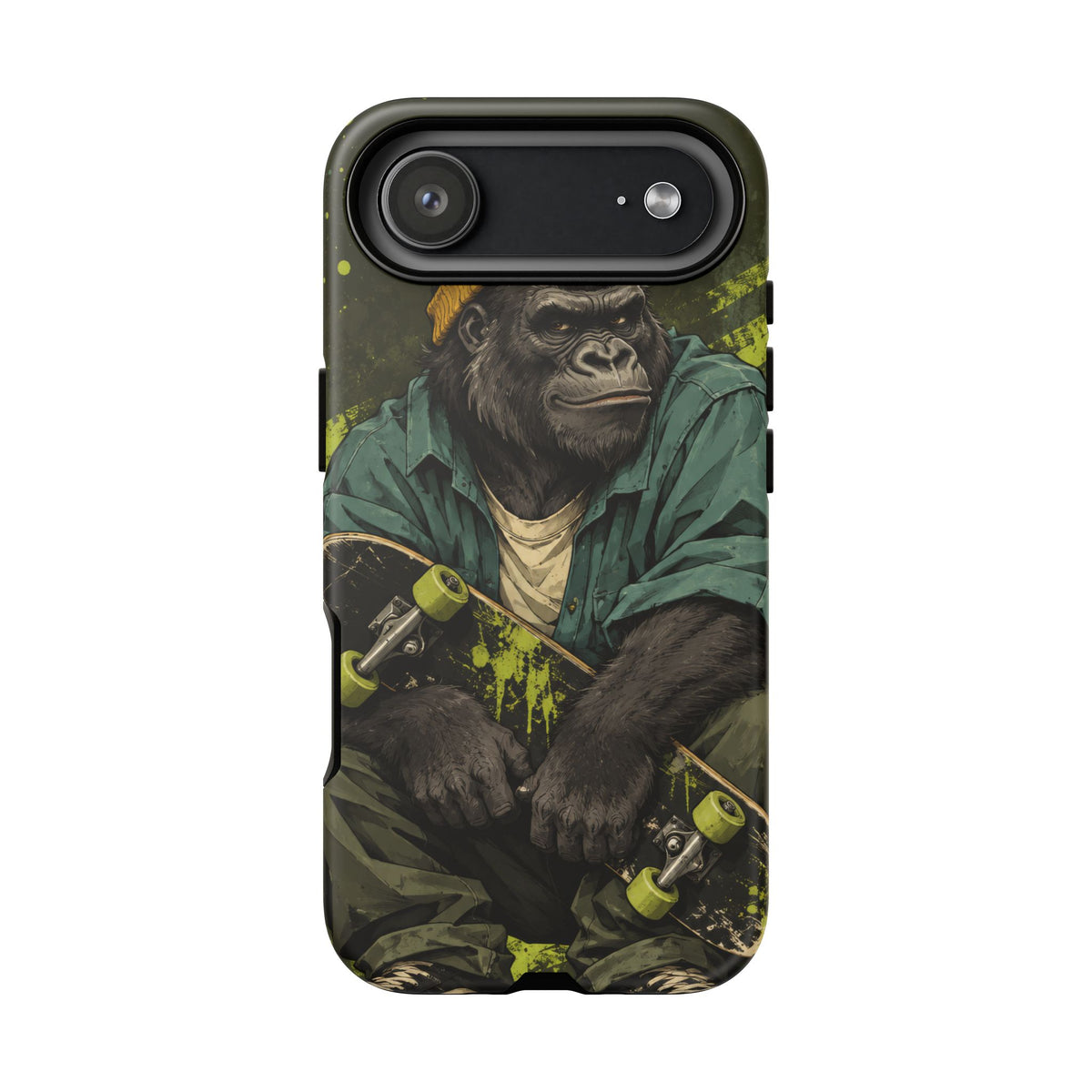 Concrete Jungle iPhone Tough Case | Skater Gorilla Illustration