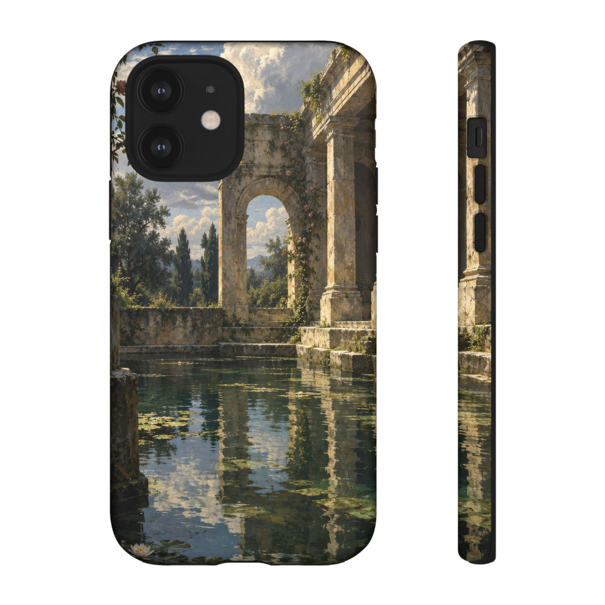 The Flooded Court iPhone Tough Case | Ancient Garden Landscape