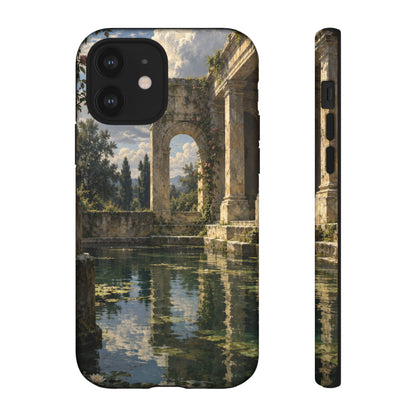 The Flooded Court iPhone Tough Case | Ancient Garden Landscape
