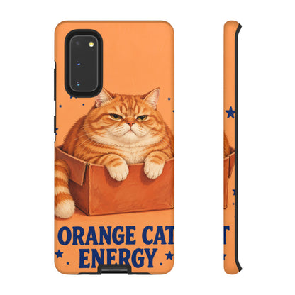 Orange Cat Energy Samsung Galaxy Tough Case