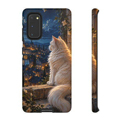 Moonlit Window Samsung Galaxy Tough Case | white cat