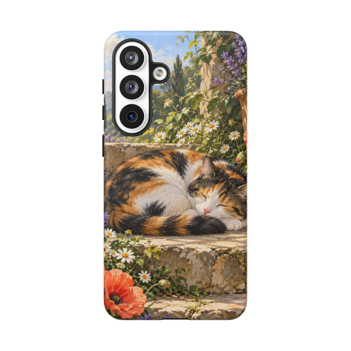 Garden Nap Samsung Galaxy Tough Case | calico cat