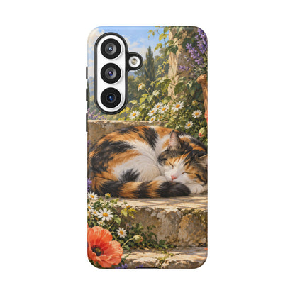 Garden Nap Samsung Galaxy Tough Case | calico cat