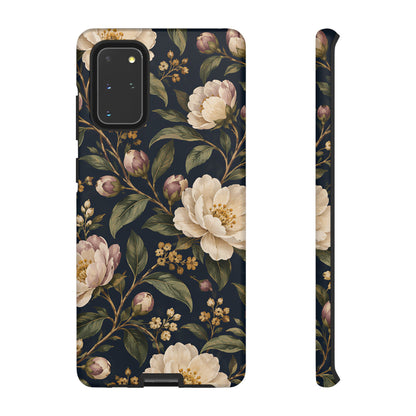 Dark Floral Samsung Galaxy Tough Case | Midnight Camellia