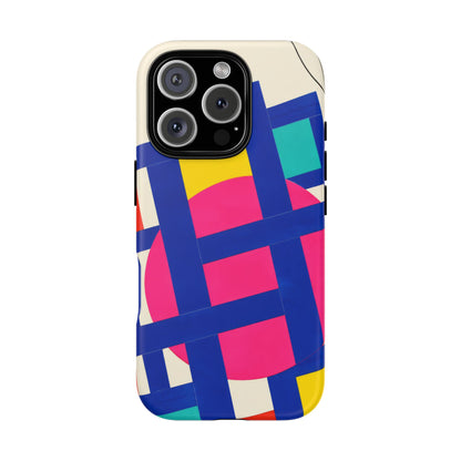 Chromatic Mischief iPhone Tough Case | Geometric Color Block Art