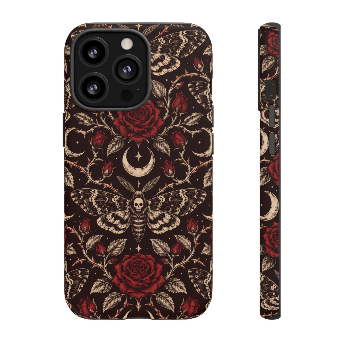 Velvet Moth Masquerade iPhone Tough Case | gothic moth