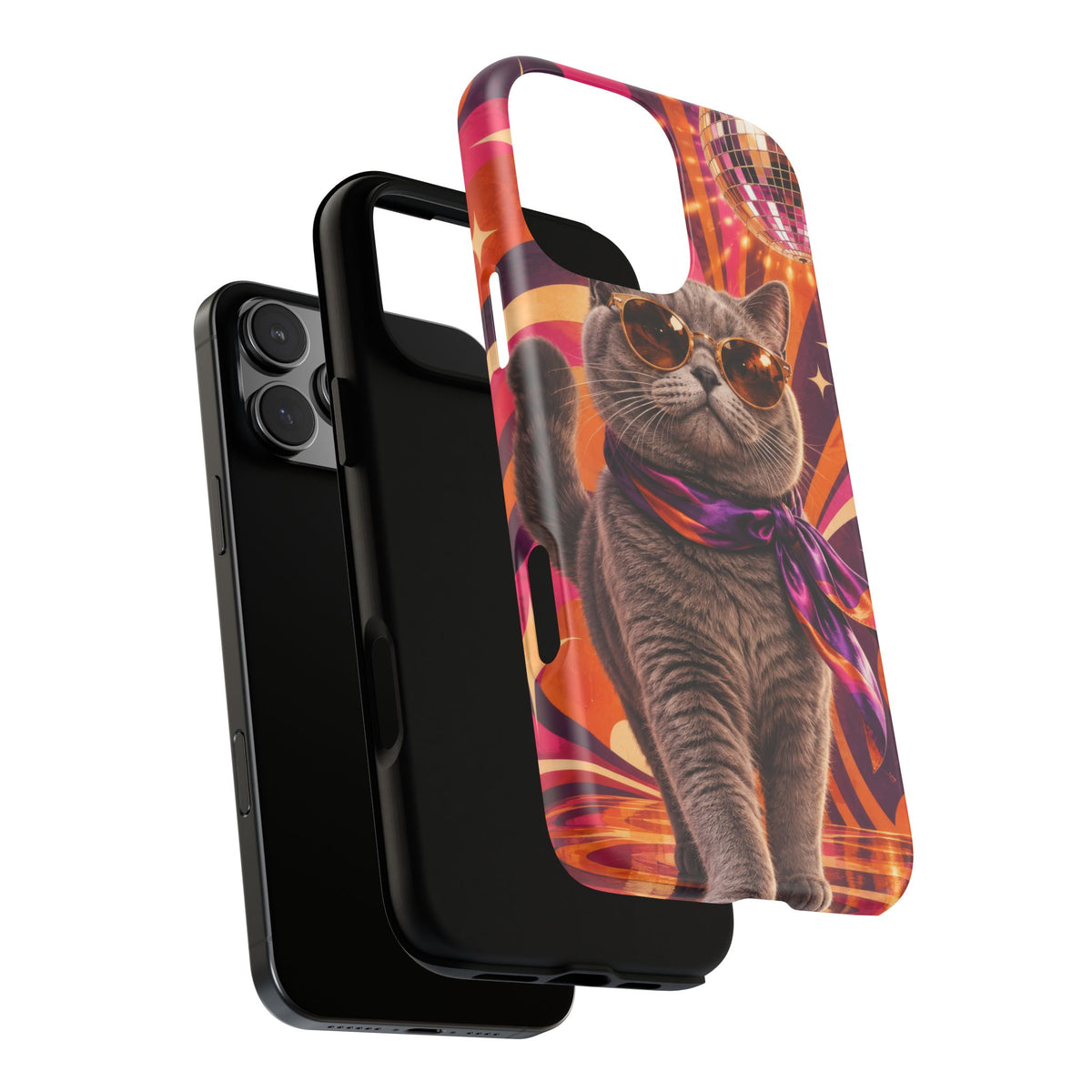 Disco Whiskers iPhone Tough Case | disco cat