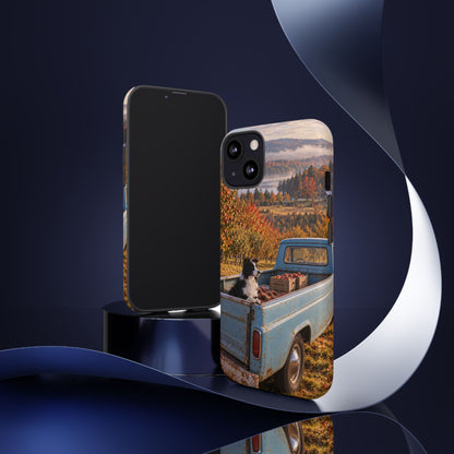 Blue Truck October iPhone Tough Case | border collie