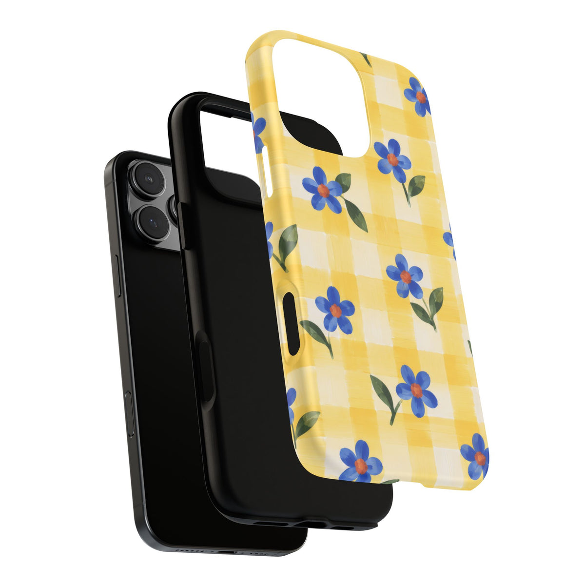 Buttercup Picnic iPhone Tough Case | yellow gingham
