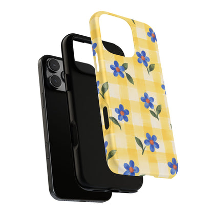 Buttercup Picnic iPhone Tough Case | yellow gingham