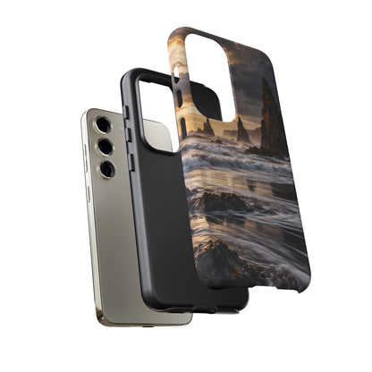Black Sand and Silver Samsung Galaxy Tough Case | black sand beach