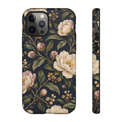 Dark Floral iPhone Tough Case | Midnight Camellia