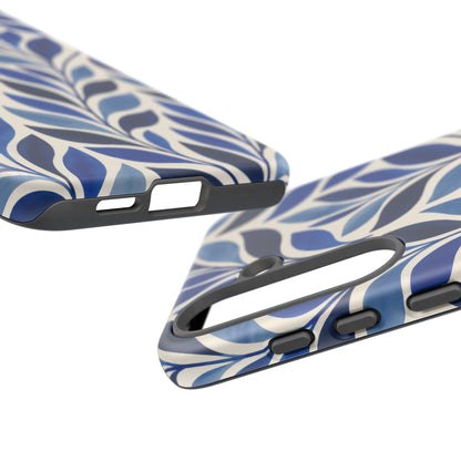Cobalt Current Samsung Galaxy Tough Case | Cobalt Blue Leaf Pattern
