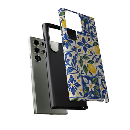 Blue Lemon Tile Samsung Galaxy Tough Case | Azulejo Orchard
