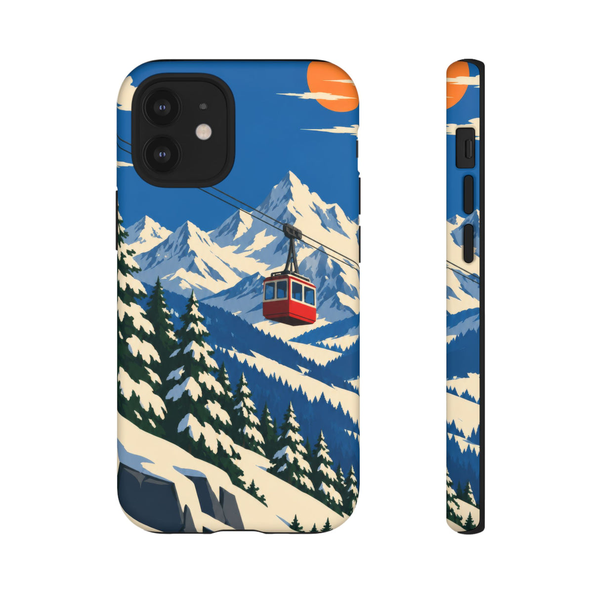 Swiss Skiing — Lift to the Sky iPhone Tough Case