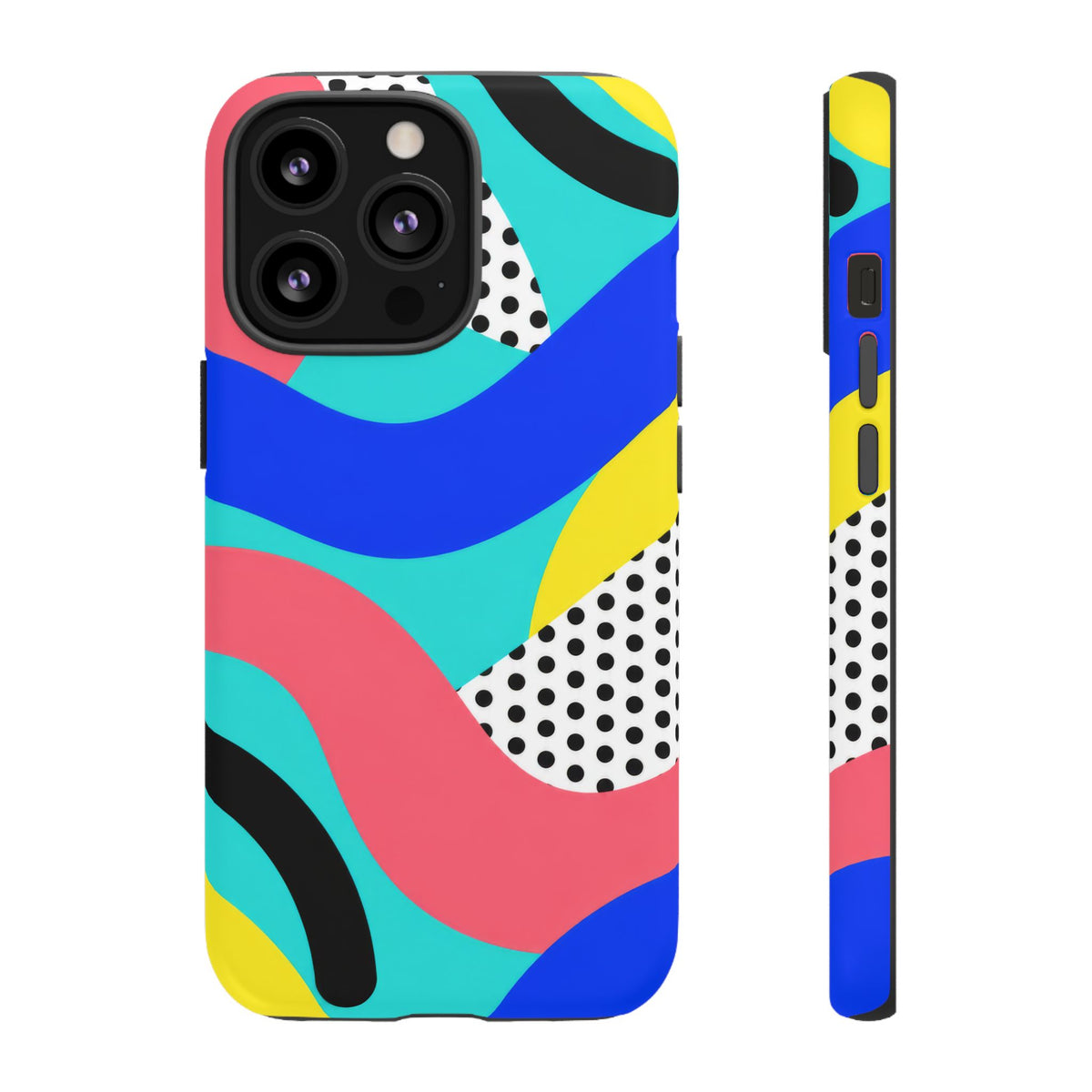 Poolside Pop iPhone Tough Case | Wavy Color Block