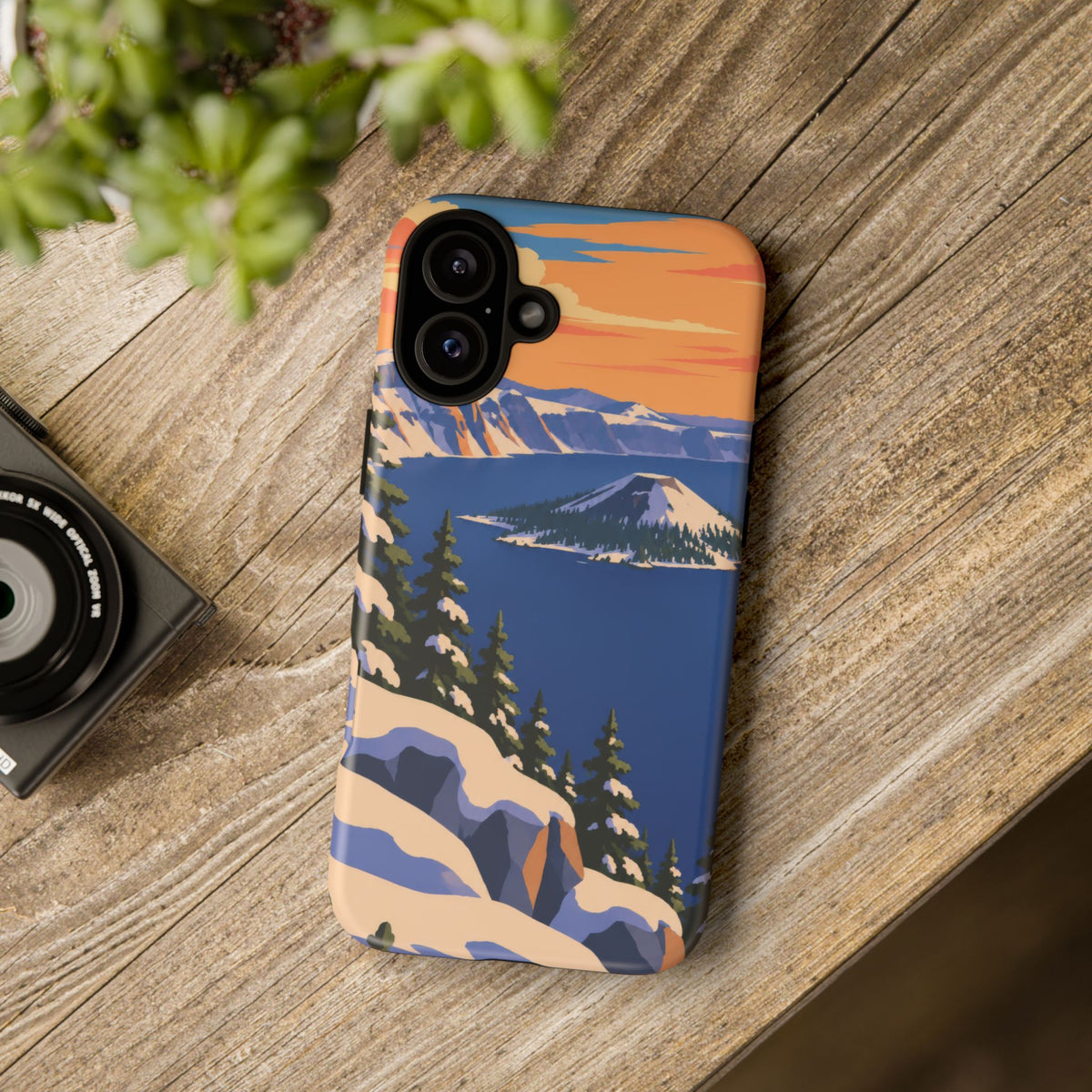 Crater Lake — Winter Caldera iPhone Tough Case
