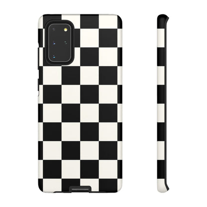 Classic Check Samsung Galaxy Tough Case | Black & White Checkerboard