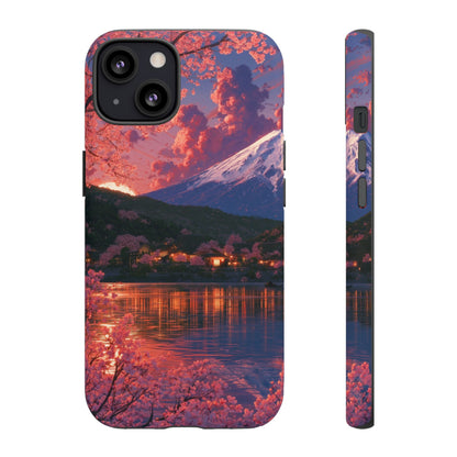Sakura Lakeside Village iPhone Tough Phone Case