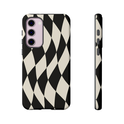 Harlequin Sway Samsung Galaxy Tough Case | Black & White Harlequin