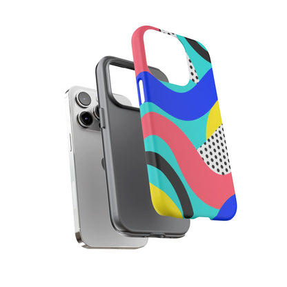 Poolside Pop iPhone Tough Case | Wavy Color Block