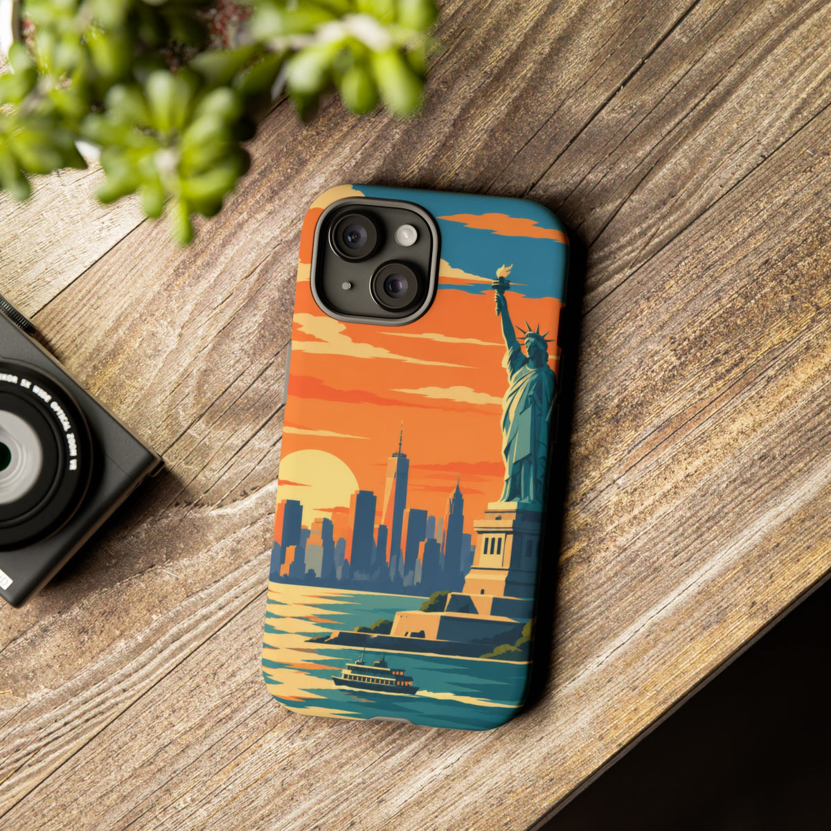 New York City — Harbor Liberty iPhone Tough Case