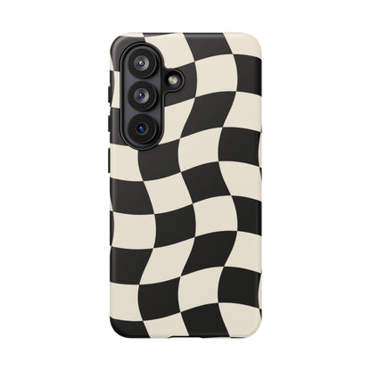 Liquid Check Samsung Galaxy Tough Case | Wavy Checkerboard