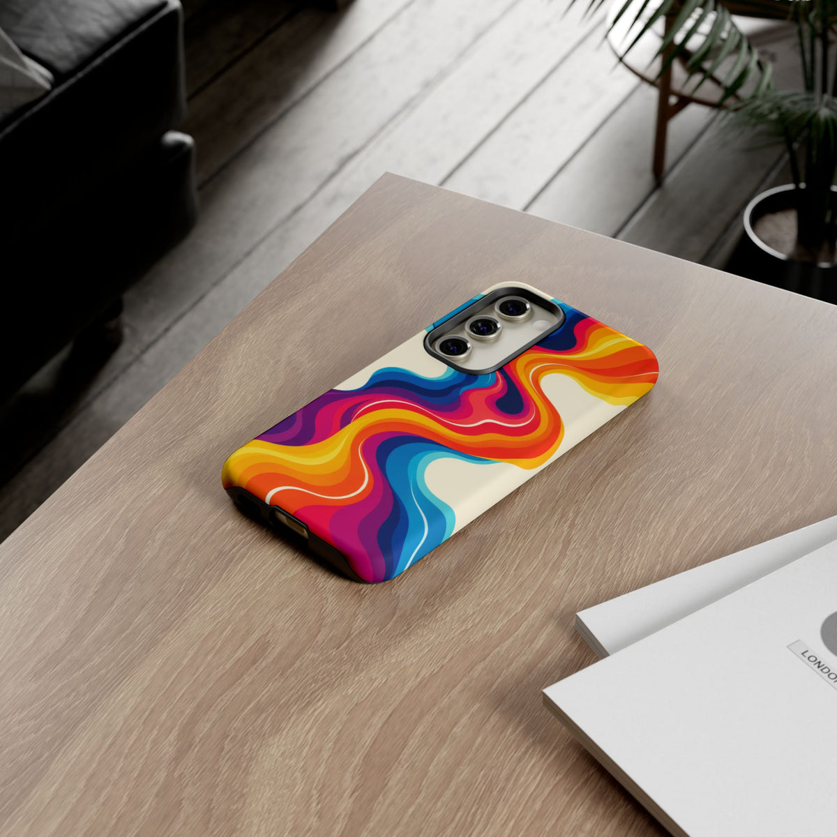 Chromatic Current Samsung Galaxy Tough Case | retro waves