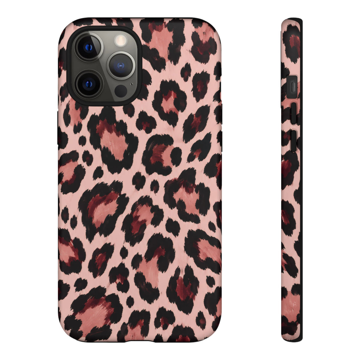 Wild Burgundy iPhone Tough Case | leopard print