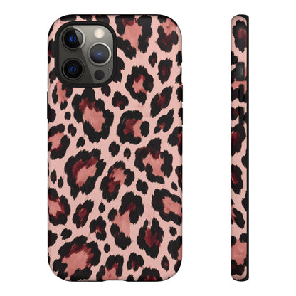 Wild Burgundy iPhone Tough Case | leopard print