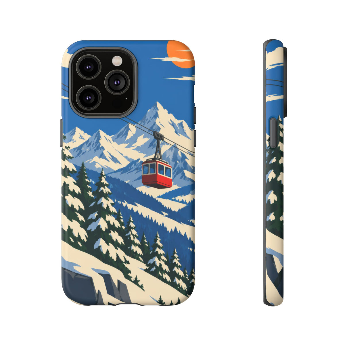 Swiss Skiing — Lift to the Sky iPhone Tough Case