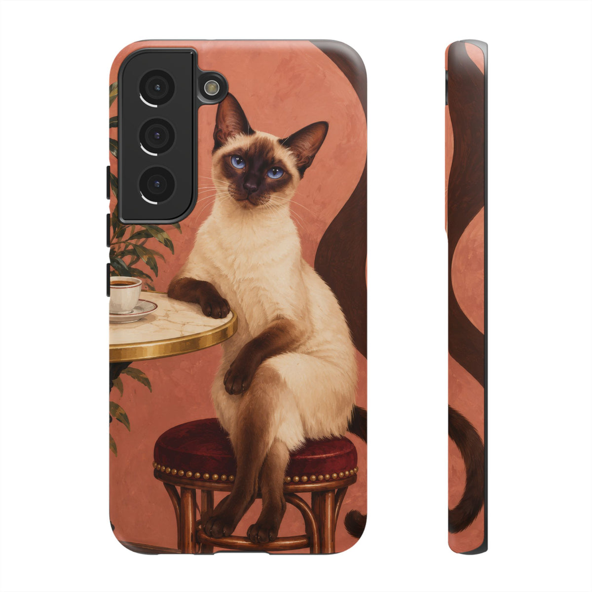 Espresso Cat Club Samsung Galaxy Tough Case | siamese cat