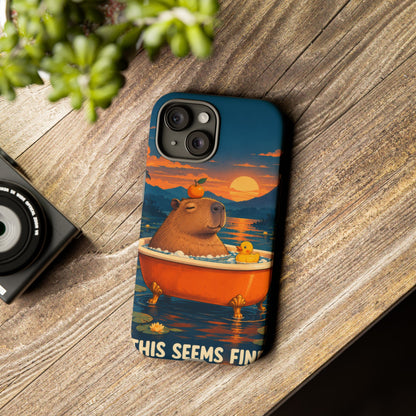 Minor Inconvenience iPhone Tough Case | funny capybara