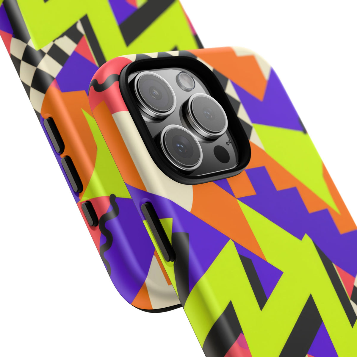 Acid Arcade iPhone Tough Case | Bright Retro Geometry