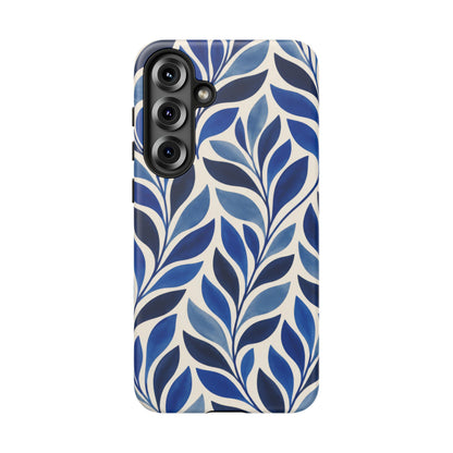 Cobalt Current Samsung Galaxy Tough Case | Cobalt Blue Leaf Pattern