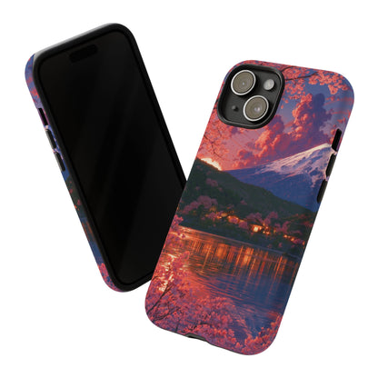 Sakura Lakeside Village iPhone Tough Phone Case