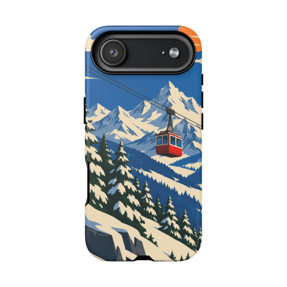 Swiss Skiing — Lift to the Sky iPhone Tough Case