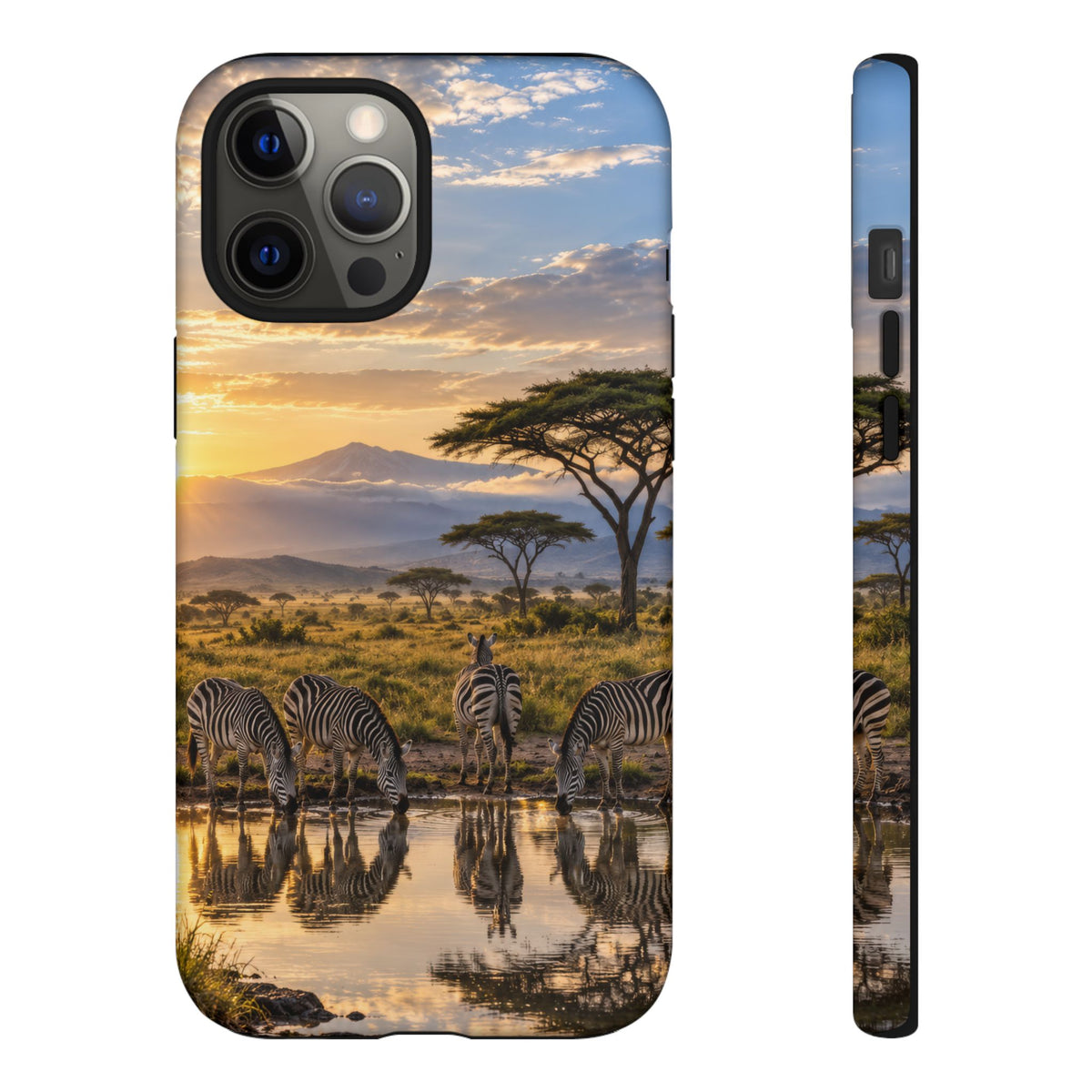 Zebra Water Mirror iPhone Tough Case | zebra safari